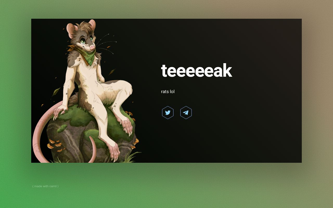 Carrd profile picture for @teak